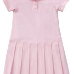Girls Pique Polo Dress in Pink