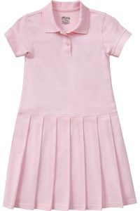 Preschool Pique Polo Dress in Pink