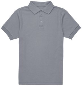 Girls Short SleeveFitted Interlock Polo (HGRY)