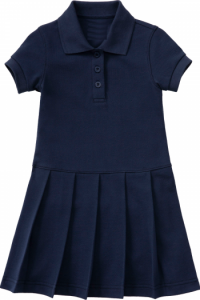 Youth Pique Polo Dress in Dark Navy