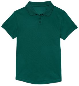 Girls Moisture-Wicking Fem Fit Polo (HUNTER GREEN)