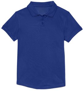 Girls Moisture-Wicking Fem Fit Polo (ROYAL)