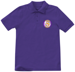 Youth Short Sleeve Pique Polo (PURPLE) SHENANDOAH ELEMENTARY SCHOOL UNIFORMS