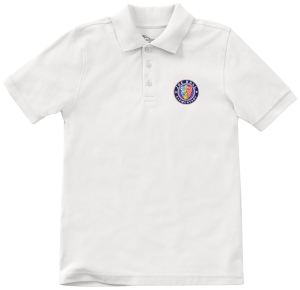 Youth Short Sleeve Pique Polo - (WHITE) JOE HALL ELEMENTARY SCHOOL UNIFORMS