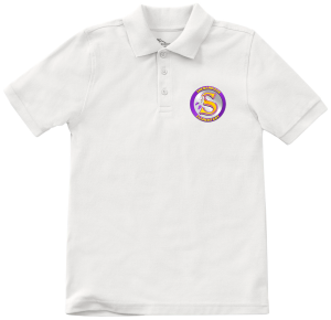 Youth Short Sleeve Pique Polo - (WHITE) SHENANDOAH ELEMENTARY SCHOOL UNIFORMS