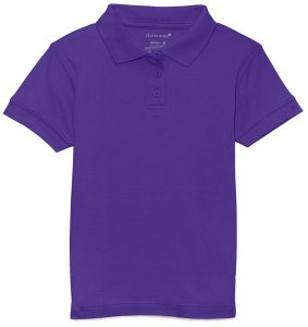 Girls Short SleeveFitted Interlock Polo (DARK PURPLE)