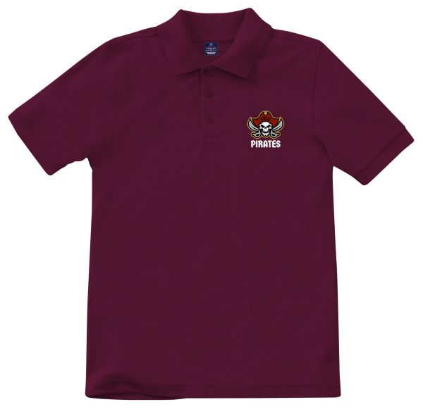 Youth Short Sleeve Pique Polo (BUR) ROBERT MORGAN SENIOR HIGH SCHOOL UNIFORMS