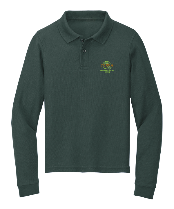 Youth Long Sleeve Pique Polo (HGN) (GRADES 6-8) TERRA ENVIRONMENTAL RESEARCH INSTITUTE SCHOOL UNIFORMS
