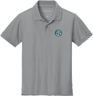 Youth Short Sleeve Pique Polo (GREY) CORAL REEF SHS UNIFORMS