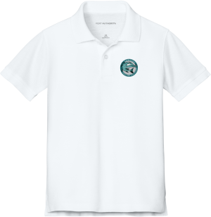 Youth Short Sleeve Pique Polo (WHI) CORAL REEF SHS UNIFORMS