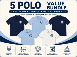Short Sleeve COMBO Special Pique Polo KEY BISCAYNE K-8 UNIFORMS (2N2LB1W)