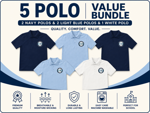 Short Sleeve COMBO Special Pique Polo KEY BISCAYNE K-8 UNIFORMS (2N2LB1W)