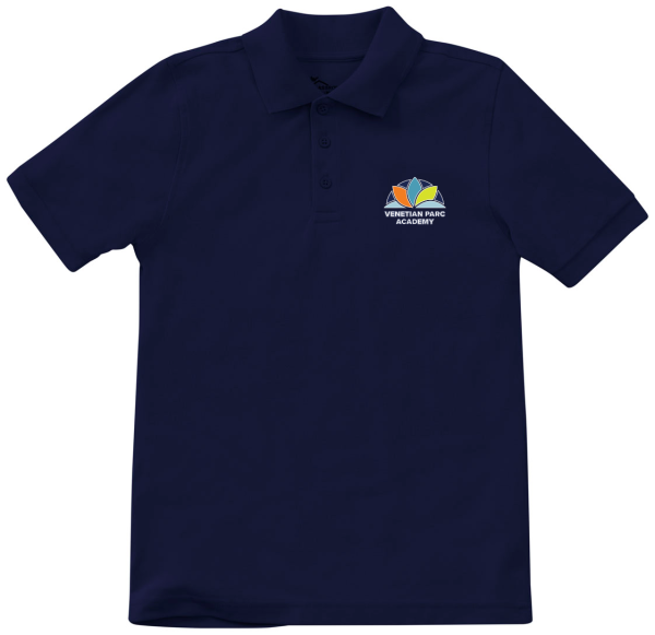 Short Sleeve Pique Polo (NVY) VENETIAN PARC ACADEMY SCHOOL UNIFORMS