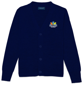 Button-Up Cardigan Sweater in Dark Navy