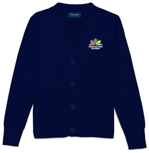 Button-Up Cardigan Sweater in Dark Navy