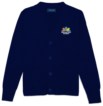 Button-Up Cardigan Sweater in Dark Navy