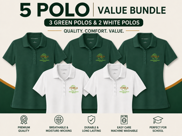 DRI-FIT COMBO SPECIAL – 5 Short Sleeve Polo’s TERRA UNIFORMS LADIES
